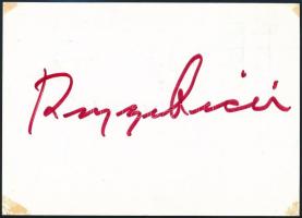 Ruggiero Ricci (1918-2012) olasz-amerikai hegedűvirtuóz aláírása meghívón