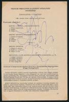 Yehudi Menuhin (1916-1999) hegedűművész és fia aláírása műsorlapon