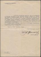 1940 Bp., Az Országgyűlési Könyvtár által kiállított 2 db igazolás bronz és ezüst vitézségi érem ado...