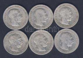 Ausztria 1Kr Ag 1893,1894,1896,1898,1899,1901 T:2/3,3