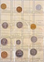 133db-os vegyes fémpénz gyűjtemény albumba rendezve, közte Mexikó, Franciaország, Izrael, Brazília, ...
