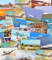 140 db MODERN hajós, repülős és autós motívumlap / 140 modern aircraft, ships and automobiles motive postcards