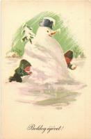 7 db MODERN magyar szocialista üdvözlőlap, propaganda / 7 MODERN Hungarian socialist greeting cards,...