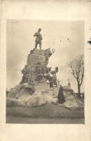 1914-15 Első világháborús szerb emlékmű magyar katonával és nővérekkel / WWI K.u.K. military, heroes monument in Serbia with Hungarian soldier and nurses. photo