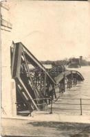 1941 Zenta, Senta; a menekülő jugoszláv hadsereg által felrobbantott híd / blown up bridge by the fleeing Yugoslavian army, photo. So. Stpl  (fa)