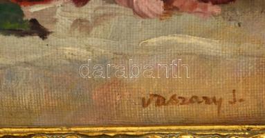 Vaszary jelzéssel: Virágcsendélet. Olaj, karton, keretben, 35×25 cm