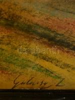 Gulácsy jelzéssel: Szerelmesek. Pasztell, papír, üvegezett keretben, 30×42 cm