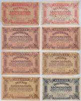 1946. 13db-os vegyes magyar adópengő bankjegy tétel, közte fordított címeres T:III,III-