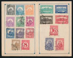 1933 Jamboree, bélyegkereskedői reklámfüzet néhány beragasztott bélyeggel