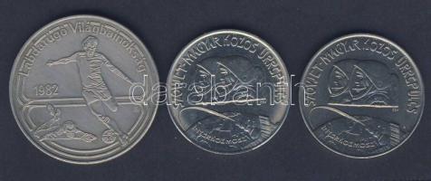 1980. 100Ft (2x) "Szovjet-magyar űrrepülés" T:BU + 1982. 100Ft "Labdarúgó VB" T:BU k.