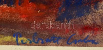 Perlrott jelzéssel: Notre Dame. pasztell, papír, üvegezett keretben, 40×28 cm