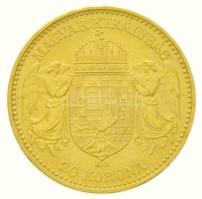 1895KB 20K Au "Ferenc József" (6,77g/0.900) T:1-,2
Hungary 1895KB 20 Korona Au "Fran...