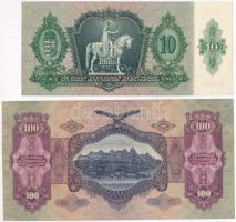 1930. 100P csillagos sorozatszám, angol nyelvű információs lappal + 1936. 10P angol nyelvű informáci...