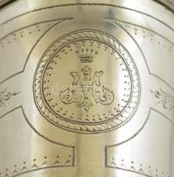 Ezüst(Ag) keresztelőpohár, jelzett, talpán kis deformációval, m: 10,5 cm, nettó: 67,3 g