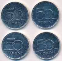 1992- 50Ft ezüstözött Cu-Ni (4xklf) "Nagy Magyarok / Könyves Kálmán, Nagy Lajos király, Munkács...