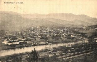 Rózsahegy, Ruzomberok; látkép vasútállomással / panorama view with railway station