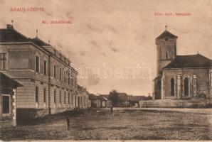 Szepsi, Abaúj-Szepsi, Moldava nad Bodvou; Járásbíróság, Római katolikus templom / court, church