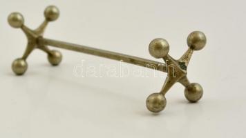 6 db fém késbak, h: 9 cm