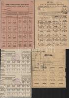 1948 Levél (Győr-Moson-Sopron m.), árvaügyi jegyzőkönyv és kapcsolódó iratok, összesen 5 db, kenyérjegy hátuljára írva