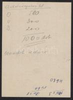 1948 Levél (Győr-Moson-Sopron m.), árvaügyi jegyzőkönyv és kapcsolódó iratok, összesen 5 db, kenyérj...