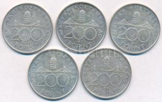 1994. 200Ft Ag "Deák" (5x) T:2