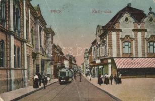 Pécs, Király utca, villamos (fa)