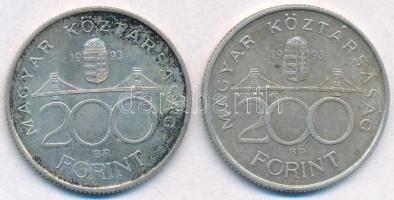 1993. 200Ft Ag "MNB" (2x) T:2