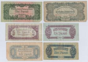 1944. 1P-100P (10x) "A Vörös Hadsereg Parancsnoksága" T:III,III-