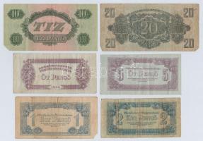 1944. 1P-100P (10x) "A Vörös Hadsereg Parancsnoksága" T:III,III-