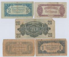 1944. 1P-100P (10x) "A Vörös Hadsereg Parancsnoksága" T:III,III-