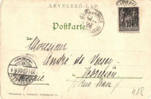 1899 Cats drinking milk. Theo Stroefer's Kunstverlag Aquarell-Postkarte Serie VII. No. 5521. li...