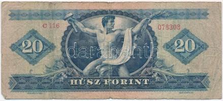 1947. 20Ft T:III,III- 
Hungary 1947. 20 Forint C:F,VG 
Adamo F9