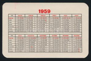 1959 MÉH reklámos kártyanaptár