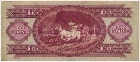 1947. 100Ft T:III
Hungary 1947. 100 Forint C:F 
Adamo F27
