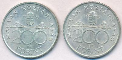 1993. 200Ft Ag "MNB" (2x) T:2