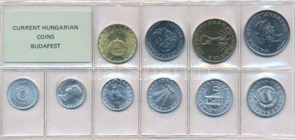 1988. 2f-20Ft (9xklf) "Magyar Népköztársaság" forgalmi érméi világoskék műbőrtokban T:1 Ad...
