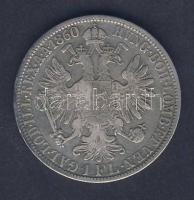 Ausztria 1860A 1Fl Ag T:3 kis ph