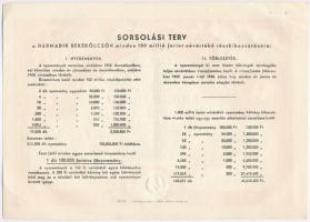 1952. "Harmadik Békekölcsön" nyereménykölcsön 200Ft-ról (2x) sorszámkövetők, szárazpecsétt...
