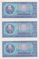 Románia 1966. 100L (10x) sorszámkövetők T:I,I- 
Romania 1966. 100 Lei (10x) sequential serials C:UN...