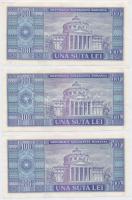 Románia 1966. 100L (10x) sorszámkövetők T:I,I- 
Romania 1966. 100 Lei (10x) sequential serials C:UN...