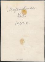 1931 Kinszki Imre (1901-1945) budapesti fotóművész hagyatékából, feliratozott, vintage fotóművészeti...