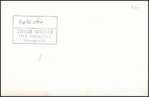 cca 1974 Zsigri Oszkár (1933-?) budapesti fotóművész hagyatékából 3 db vintage fotó, egy pecséttel j...