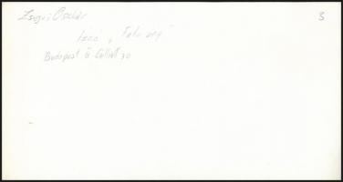 cca 1974 Zsigri Oszkár (1933-?) budapesti fotóművész hagyatékából 3 db vintage fotó, egy pecséttel j...