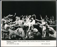cca 1970 Budapest, a Sylvia bemutatója az Állami Operaházban, MTI-fotó, feliratozva, 20,5×24,5 cm
