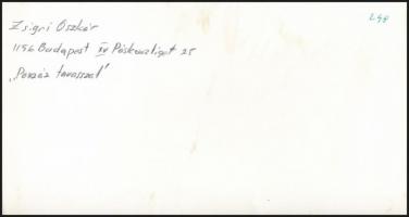 cca 1973 Zsigri Oszkár (1933-?) budapesti fotóművész hagyatékából 3 db vintage fotó, egy feliratozva...