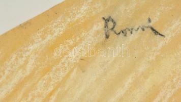 Rónai jelzéssel: Főtér. Pasztell, papír, 30×44 cm