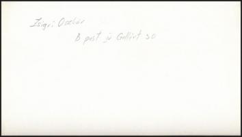 cca 1972 Zsigri Oszkár (1933-?) budapesti fotóművész hagyatékából 3 db vintage fotó, kettő feliratoz...