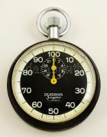 Dugena Jongster stopper, működik, repedt üveggel, dobozban, d: 5 cm