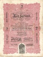 1848. 2Ft "Kossuth bankó" (2x) T:restaurált