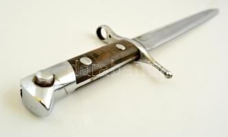 I. világháborús bajonett, kopott jelzéssel, jó állapotban, h: 41 cm